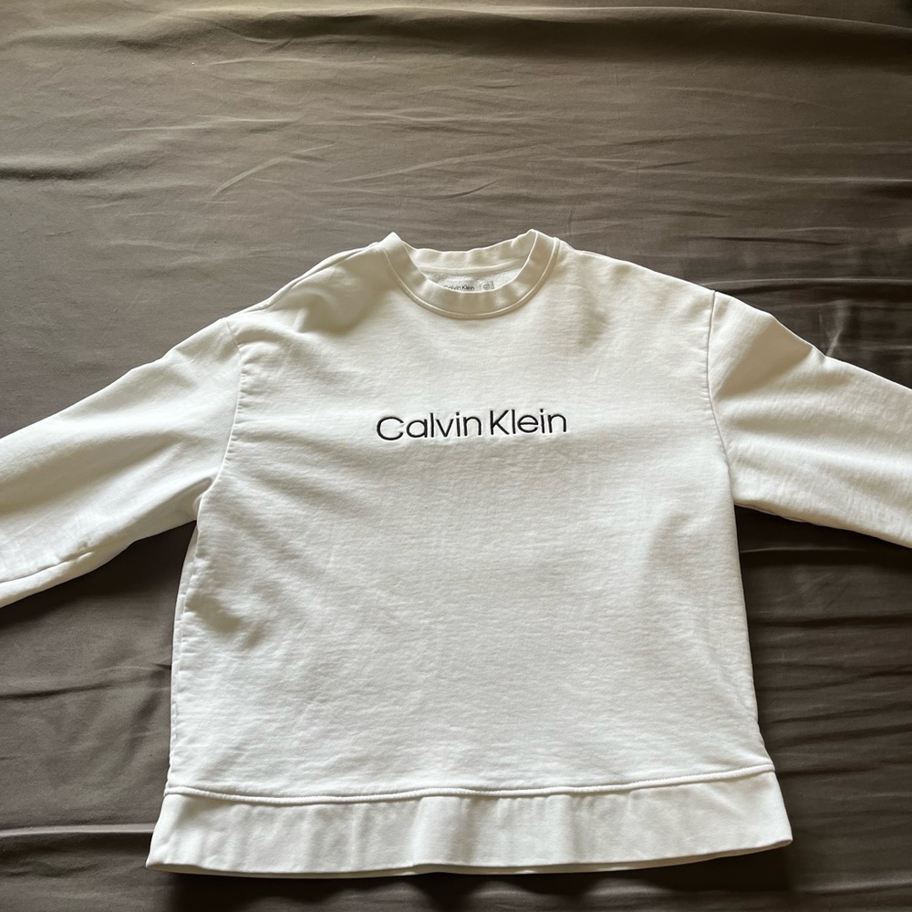 Calvin Klein White Sweatshirt Size Medium/M